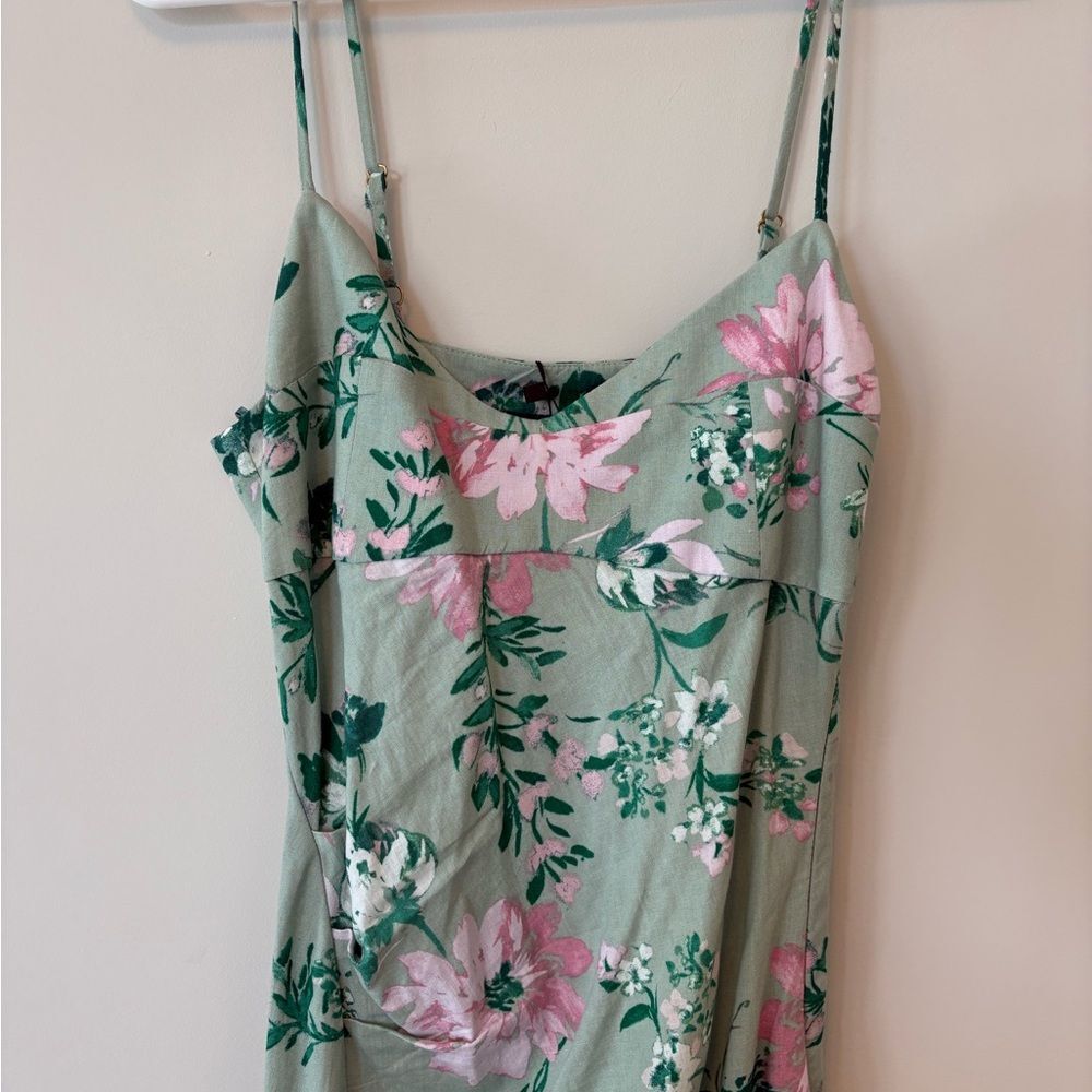 Floral Green and Pink Women's Zara Dress NWT